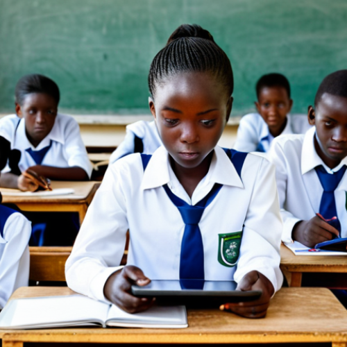 Home 8 **
"A professional-looking photo of Burundian students in a modern classroom, fully clothed in school uniforms, using tablets and computers for learning, safe for work, appropriate content, perfect anatomy, natural proportions, family-friendly, high quality."
**