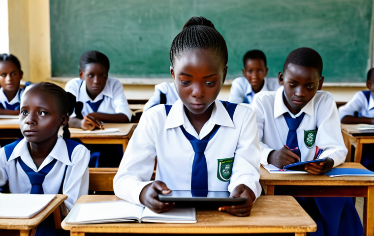**

"A professional-looking photo of Burundian students in a modern classroom, fully clothed in school uniforms, using tablets and computers for learning, safe for work, appropriate content, perfect anatomy, natural proportions, family-friendly, high quality."

**