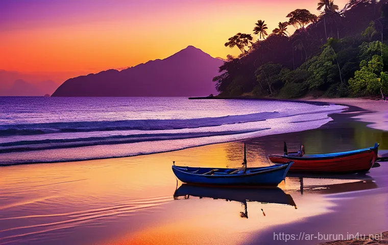 부룬디 수도 부줌부라 - **Prompt:** A picturesque, serene golden sand beach on the shores of a vast, calm freshwater lake at...