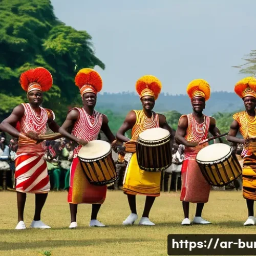 Home 13 부룬디와 르완다의 문화 비교 - The Royal Drummers of Burundi in Performance:**
A vibrant and dynamic outdoor scene featuring the re...